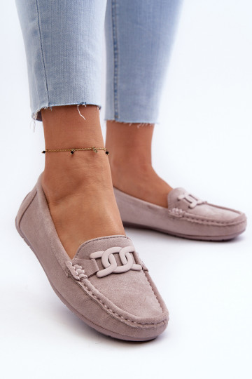 Feminin Modisch INildledermokassins Violette Farbe Rabell