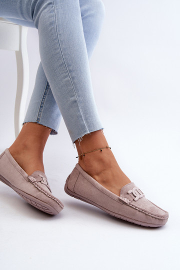 Feminin Modisch INildledermokassins Violette Farbe Rabell 2