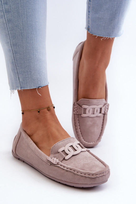 Dames In de mode Suède mocassins Paars Rabell