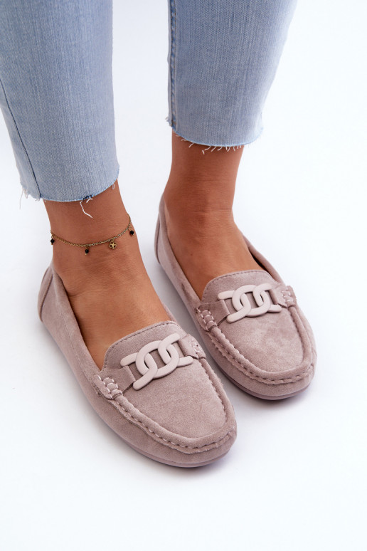 Dames In de mode Suède mocassins Paars Rabell