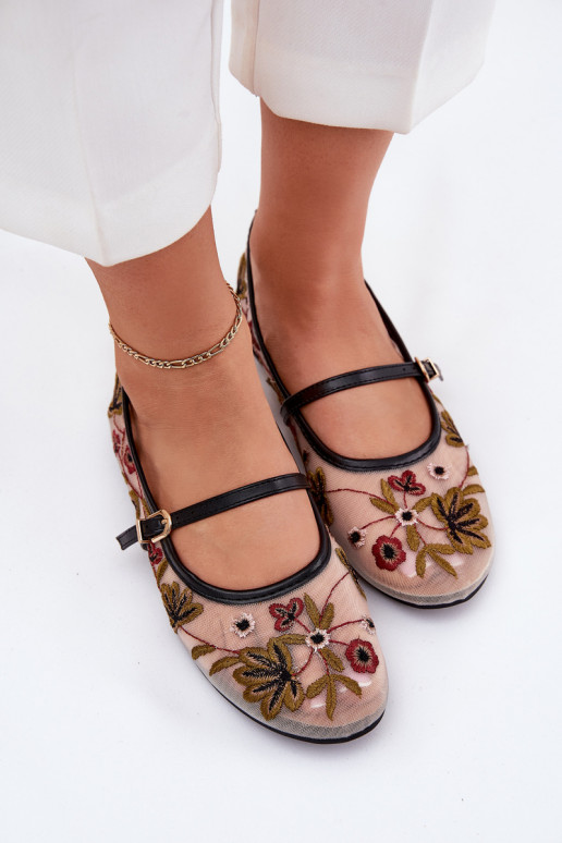 Ballerinas Z Haftem I Streifenem schZuarze Farbe Lilindraen