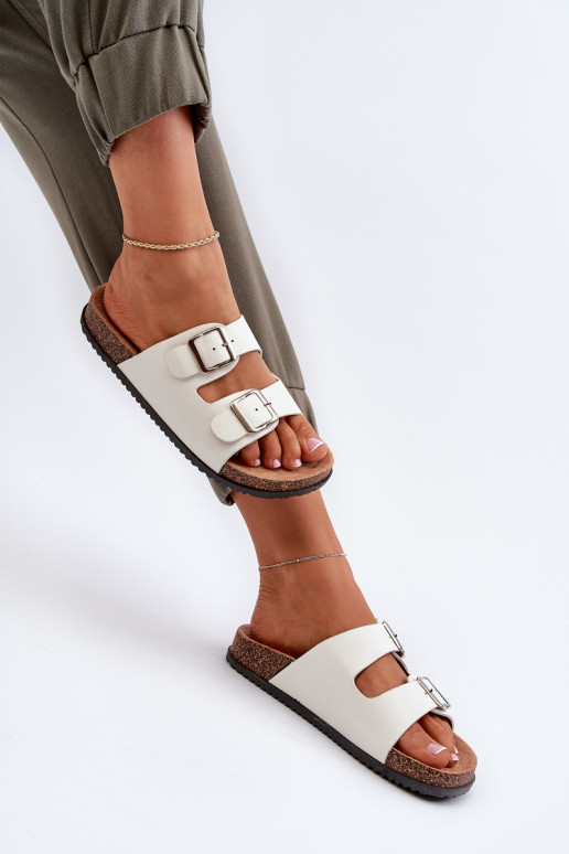 Pantoufles pour femmes avec boucles couleur blanche Oliena Pantoufles pour femmes avec boucles couleur blanche Oliena