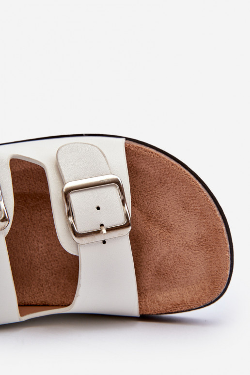 Pantoufles pour femmes avec boucles couleur blanche Oliena Pantoufles pour femmes avec boucles couleur blanche Oliena