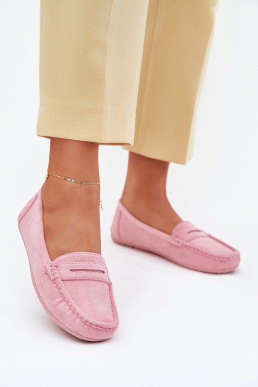 Mocassins élégants en daim Nuance rose clair Lenvie Mocassins élégants en daim Nuance rose clair Lenvie