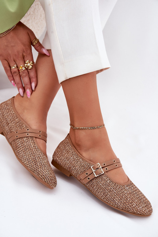 Ballerines Avec tresse I Paskami couleur kaki Partheda