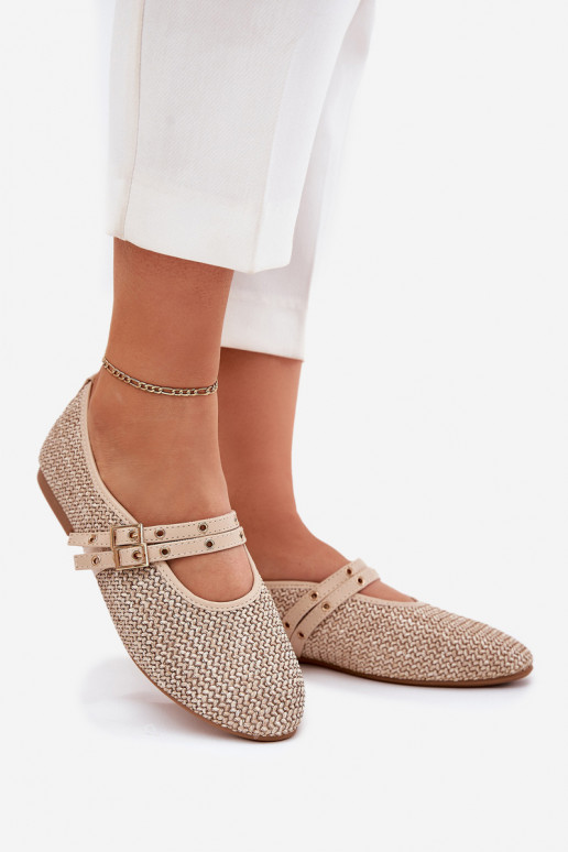 Ballerines Avec tresse I Paskami beige Partheda