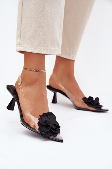 Perregimi sandalen met dunne hakken Met sierlijk Een bloem zInart Risalie