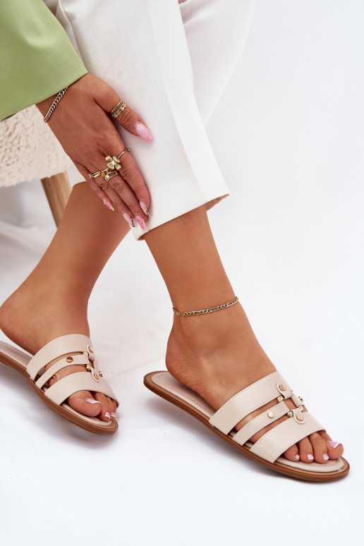 isocèle Pantoufles pour femmes Ze couleur doréem Detalem beige Noroti isocèle Pantoufles pour femmes Ze couleur doréem Detalem beige Noroti