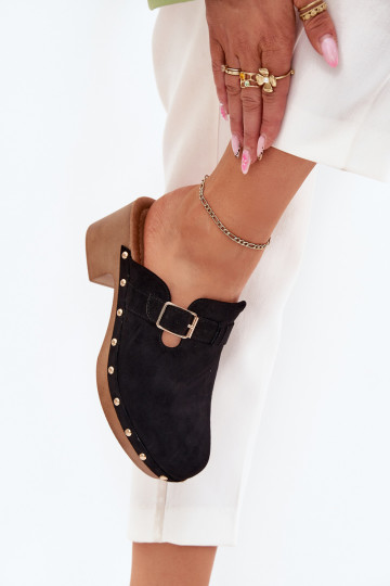 Slippers Klompen Dames met hakken met gespen zInart Veldexina 2
