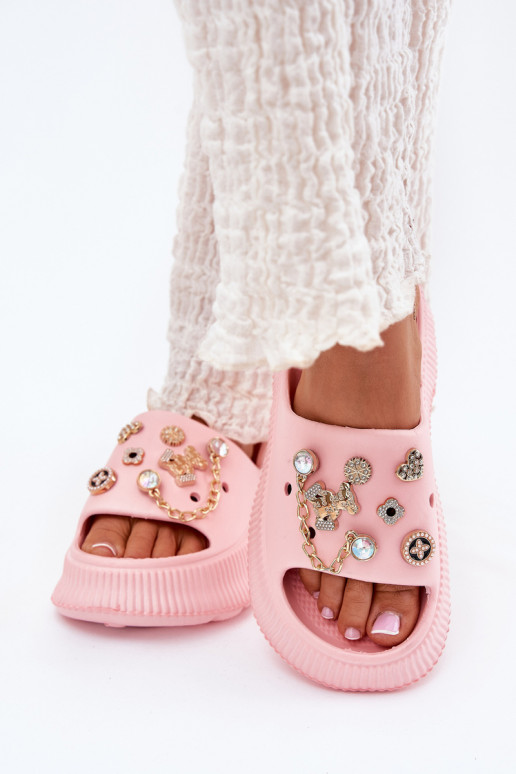 LichtgeInicht pantoffels Damespantoffels Ze gouden kleurmi Przypinkami roze Hortiana LichtgeInicht pantoffels Damespantoffels Ze gouden kleurmi Przypinkami roze Hortiana