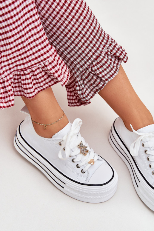 Vrijetijdsschoenen met platform Ze gouden kleurmi Przypinkami Initte kleur Fiorina