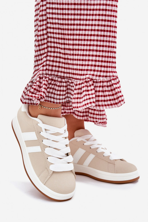 sportschoenen Sneakers model schoenen Dames van ecoleer beige Ravina