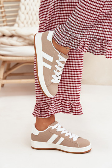 sportschoenen Sneakers model schoenen Dames van ecoleer beige Ravina