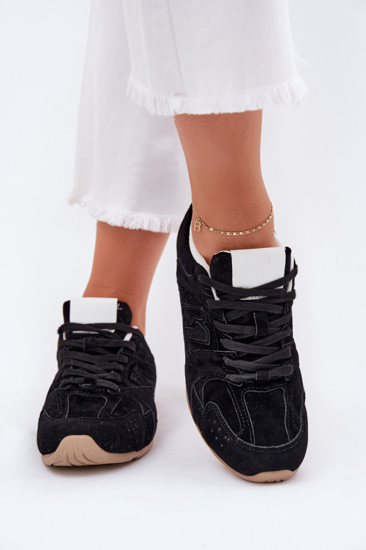 baskets Féminin Z en daim écologiqueu couleur noire Dorella