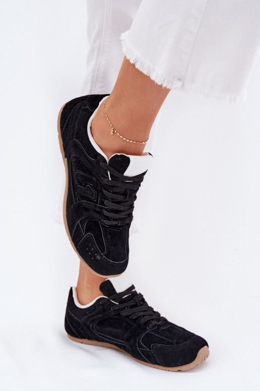 baskets Féminin Z en daim écologiqueu couleur noire Dorella