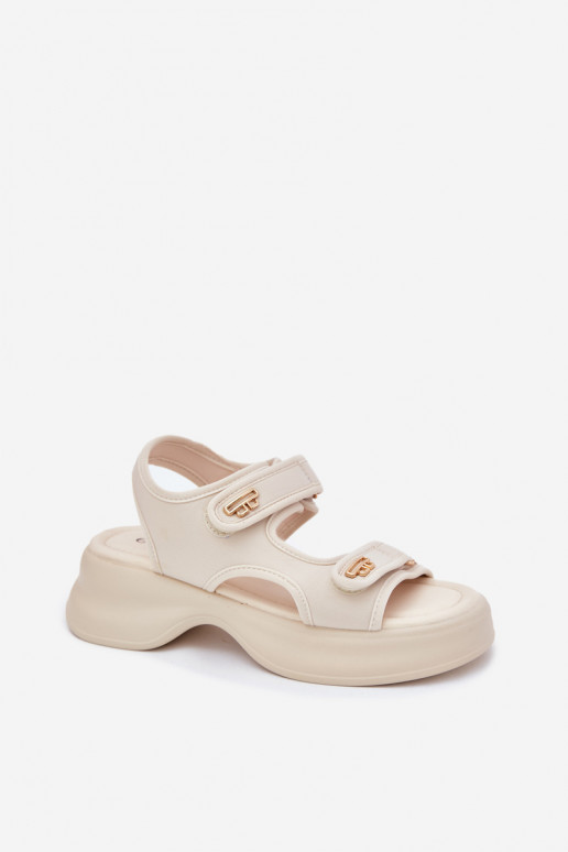 Sandales pour femmes Ze couleur doréemi Detalami beige Luvira