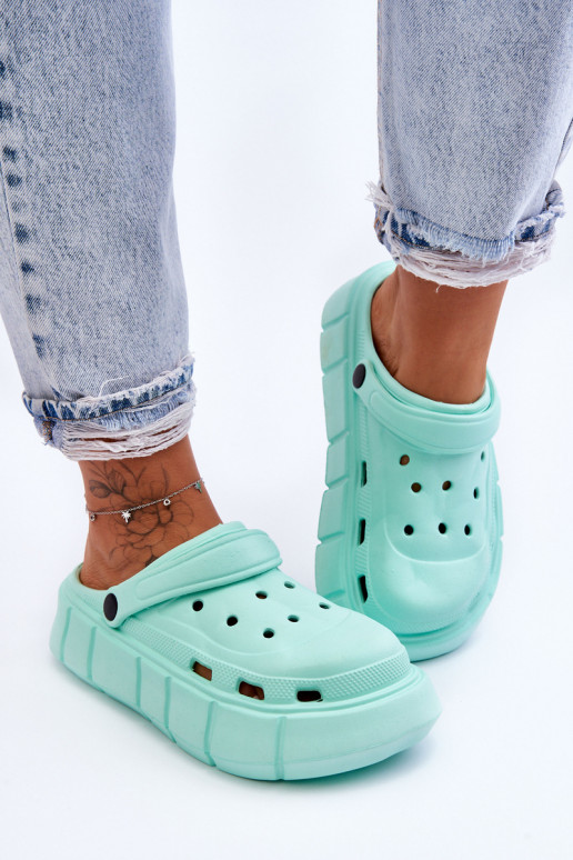 Damesschuimplatform Crocs mint kleuren Beckett Damesschuimplatform Crocs mint kleuren Beckett