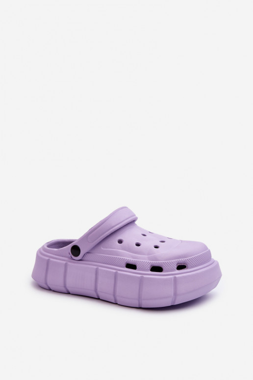 Feminin Leichte Hausschuhe mit einer Plattform Violette Farbe Beckett