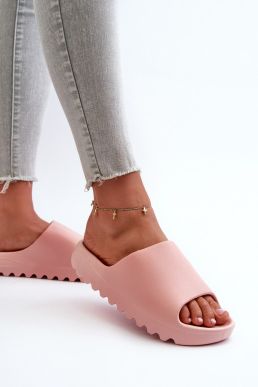 Modieuze pantoffels met platform roze Estella Modieuze pantoffels met platform roze Estella