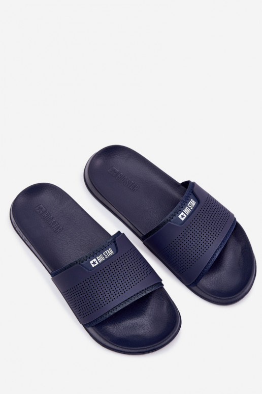 Pantoufles légères pour hommes Big Star NN174696 bleu foncé Pantoufles légères pour hommes Big Star NN174696 bleu foncé