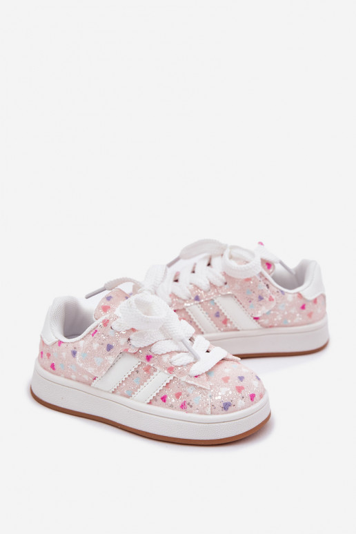 Glanzende sneakers Kinderen In harten roze Tessina Glanzende sneakers Kinderen In harten roze Tessina