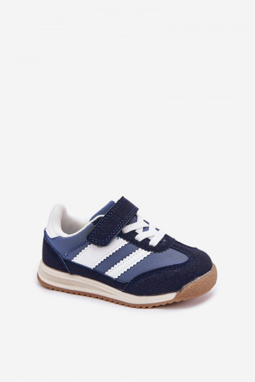 Kinder-Sneaker Turnschuhe mit Klebeverschlüssen Dunkelblau Viona 2