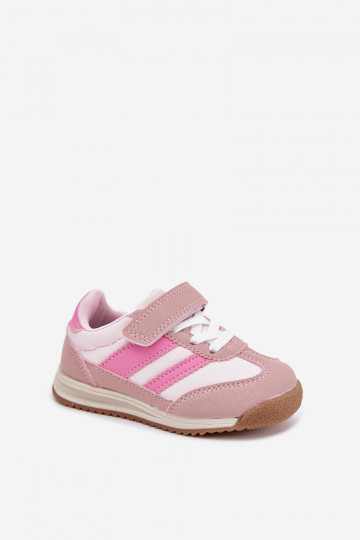 Kinder-Sneaker Turnschuhe mit Klebeverschlüssen pinke Farbe Viona 2