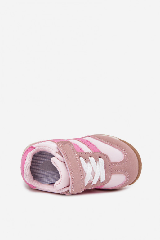 Kinder-Sneaker Turnschuhe mit Klebeverschlüssen pinke Farbe Viona