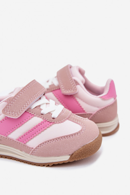 Kinder-Sneaker Turnschuhe mit Klebeverschlüssen pinke Farbe Viona