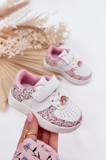 Baskets pour enfants baskets Licornes couleur rose Thalia