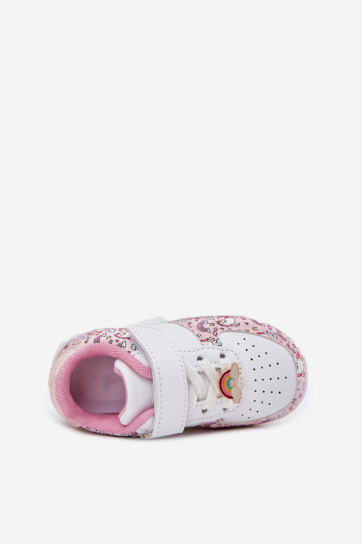 Baskets pour enfants baskets Licornes couleur rose Thalia