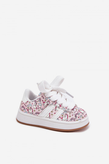 baskets Puéril Avec un thème Jednorożca couleur rose Ilana 2