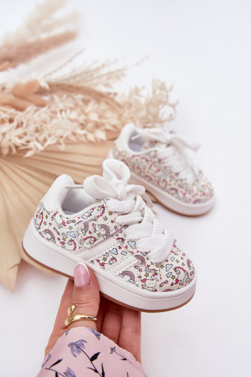 baskets Puéril Avec un thème Jednorożca couleur blanche Ilana