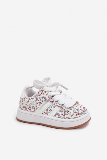 Baskets pour enfants à thème licorne, couleur blanche "Ilana" 2