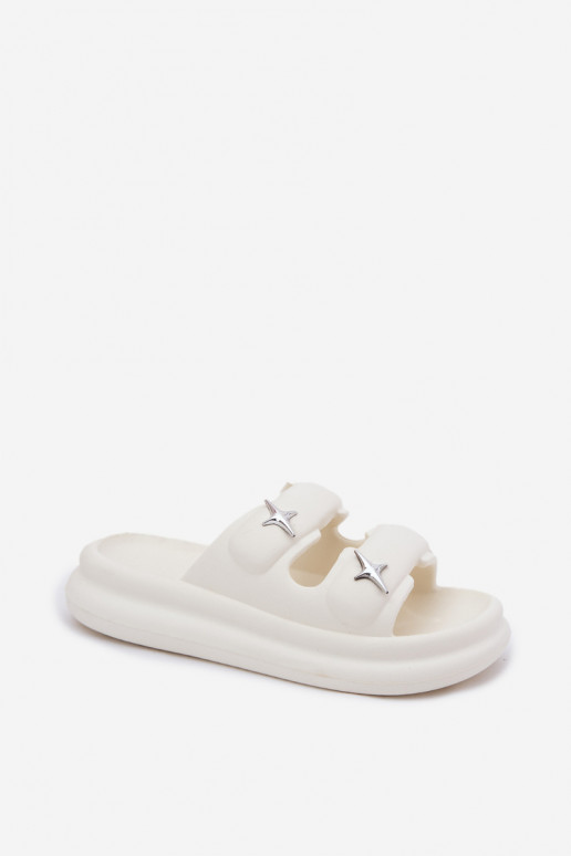 Pantoufles légères Pantoufles pour femmes avec une plateforme couleur ivoire FaloÀena