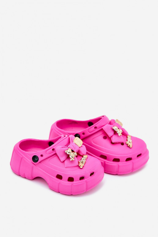 Slippers Kinderen Kinderen LichtgeInicht pantoffels met linten I Ozdobami roze Selvana