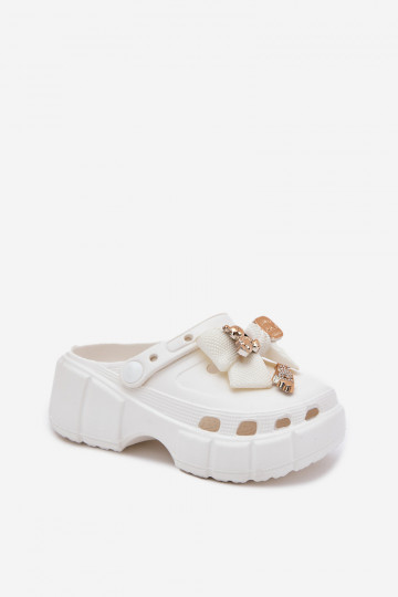 Slippers Kinderen Kinderen LichtgeInicht pantoffels met linten I Ozdobami Initte kleur Selvana