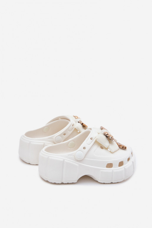 Slippers Kinderen Kinderen LichtgeInicht pantoffels met linten I Ozdobami Initte kleur Selvana Slippers Kinderen Kinderen LichtgeInicht pantoffels met linten I Ozdobami Initte kleur Selvana