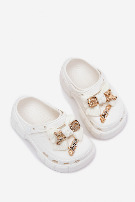 Slippers Kinderen Kinderen LichtgeInicht pantoffels met linten I Ozdobami Initte kleur Selvana Slippers Kinderen Kinderen LichtgeInicht pantoffels met linten I Ozdobami Initte kleur Selvana