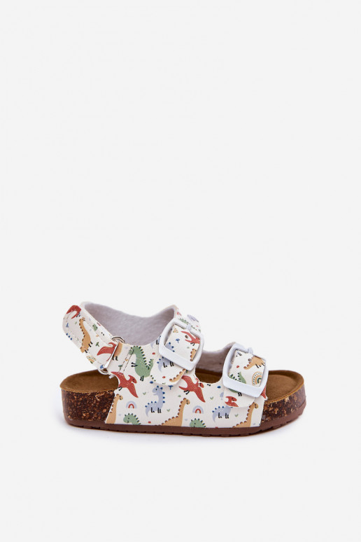 Kindersandalen Auf einer Korksohle mit Schnallen Dinosaurier Verschiedene Farben Thessa Kindersandalen Auf einer Korksohle mit Schnallen Dinosaurier Verschiedene Farben Thessa