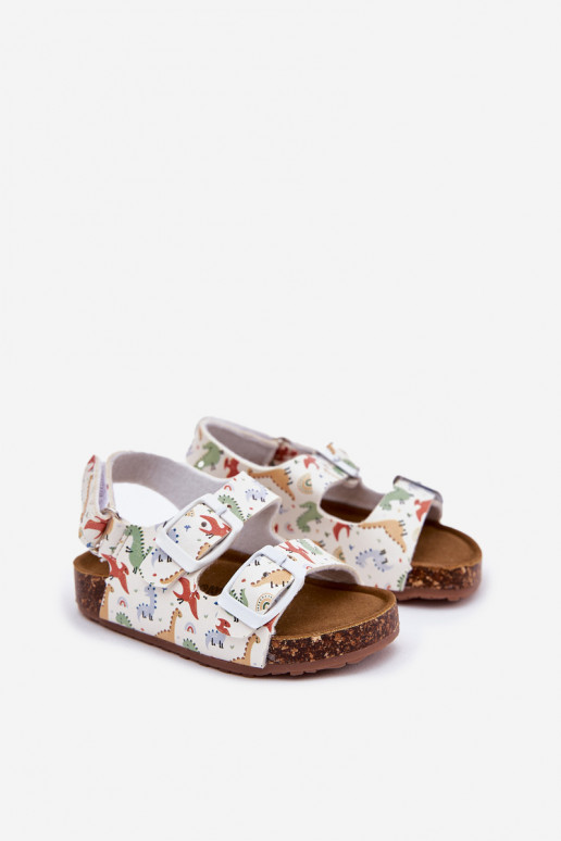 Kindersandalen Auf einer Korksohle mit Schnallen Dinosaurier Verschiedene Farben Thessa Kindersandalen Auf einer Korksohle mit Schnallen Dinosaurier Verschiedene Farben Thessa