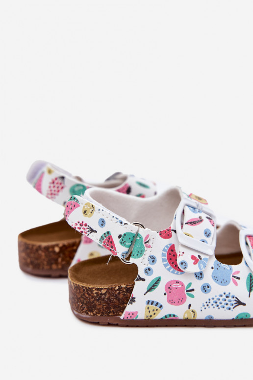 Kindersandalen Op een kurkzool met gespen OInoce Initte kleur Thessa