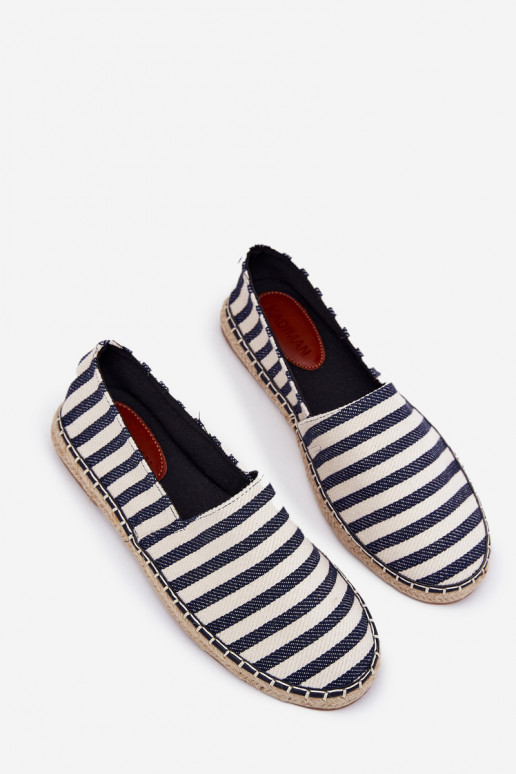 Männlich Espadrilles Z  mit Streifen Dunkelblau Kerenz Männlich Espadrilles Z  mit Streifen Dunkelblau Kerenz