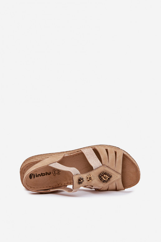 Damensandalen Auf einem Keil mit schönen Details Inblu RV000015 Beige Damensandalen Auf einem Keil mit schönen Details Inblu RV000015 Beige