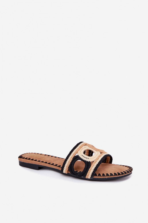 SzydełkoZue Damenhausschuhe mit breiten Absätzen schZuarze Farbe Nirina SzydełkoZue Damenhausschuhe mit breiten Absätzen schZuarze Farbe Nirina