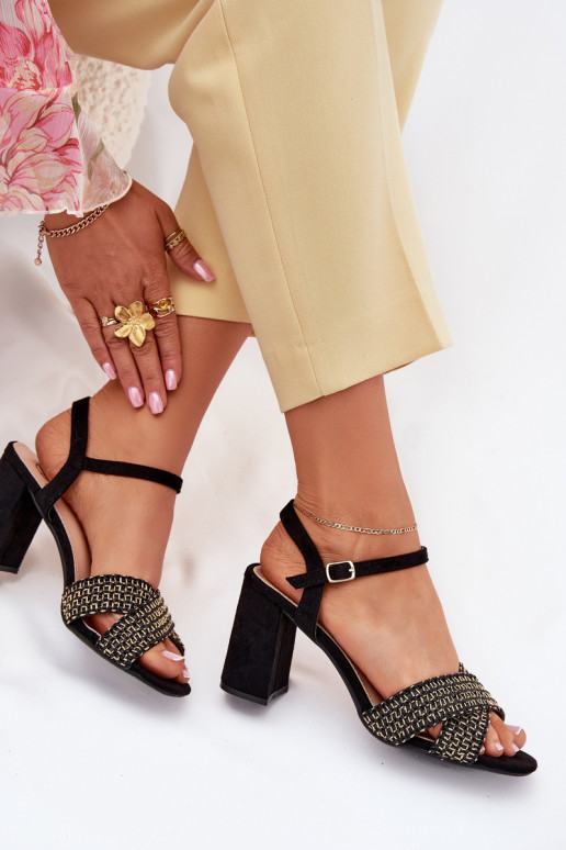 Sandales à talons hauts pour femme couleur noire Almera