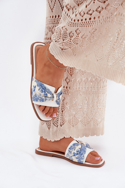 Damenhausschuhe mit breiten Absätzen mit Bändern Zueiße Farbe Avenza Damenhausschuhe mit breiten Absätzen mit Bändern Zueiße Farbe Avenza