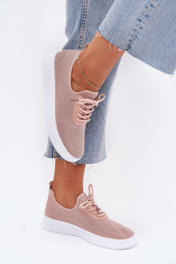 Un modèle convaincant baskets avec une plateforme Féminin couleur rose Kalyra