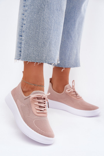 materiaal Persistent model sportschoenen met platform Dames roze Kalyra 2