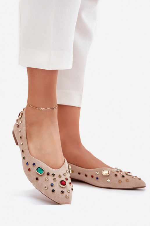 Ballerines Féminin Décoré Kryształkami beige Valena